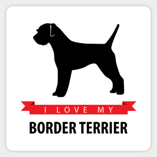 I Love My Border Terrier Sticker